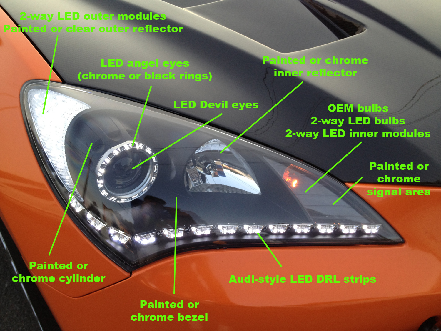 Customized KDM Headlights